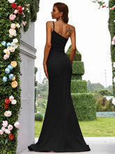 One Shoulder Split Mermaid Evening Dress
